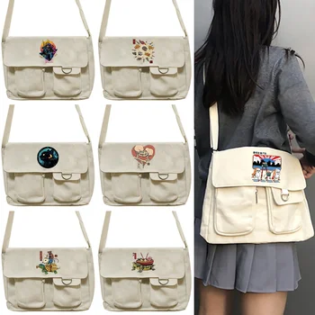 Женская сумка-мессенджер, женская холщовая сумка, Японская универсальная сумка для почтальона, студенческий стиль, наплечный набор инструментов большой емкости