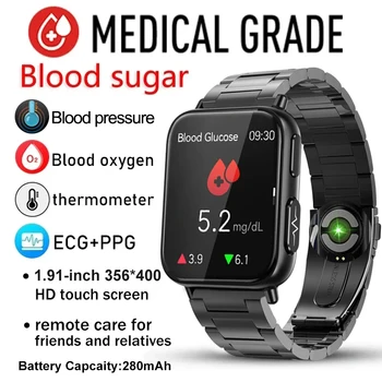 2023 Новые Неинвазивные Смарт-часы для измерения уровня сахара в крови, ЭКГ + PPG, для Мужчин, для сердечного ритма, для здоровья, для кислорода в крови, Для женщин, Водонепроницаемые спортивные часы
