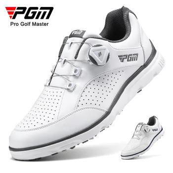 PGM Мужская обувь для гольфа Ручка Шнурки Противоскользящие Водонепроницаемые мужские спортивные туфли Кроссовки XZ245