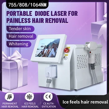 2023 Новейший CE с тремя Длинами волн 755 808 1064NM Лазерная Платиновая Машина для Безболезненного Удаления волос Traceless Permanent Hair Removal