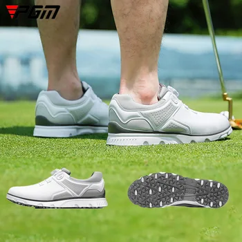 PGM, Мужская Профессиональная обувь для гольфа с мягкой подошвой, Мужские Повседневные Водонепроницаемые Кроссовки для гольфа, легкая спортивная обувь на шнурках