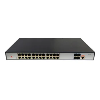 Коммутатор PoE L3 Управляемый 24-портовый 10 100 1000Base-T Gigabit 802.3at PoE с 4-портовым оптоволоконным сетевым коммутатором 10G SFP