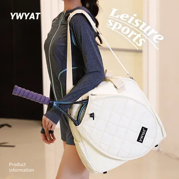 Сумка для ракеток для тенниса, бадминтона, YWYAT, женская Модная белая сумка Большой емкости, сумка через плечо