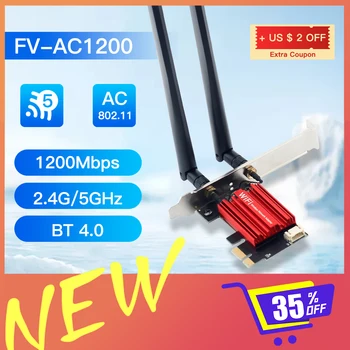 AC1200 Intel WiFi Адаптер Wi-Fi 5 Bluetooth 4,0 Беспроводная карта Двухдиапазонная 2,4 G/5 ГГц BT4.0 Карта Для настольных ПК Windows 7/8/10/11