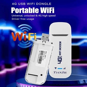 TIANJIE 150 Мбит/с 4G WiFi Маршрутизатор Беспроводной модем sim-карты LTE Разблокировка USB-Маршрутизаторов Мобильная точка доступа Карманный сетевой адаптер Ключ