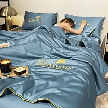 Летнее одеяло из чистого шелка, летнее одеяло с кондиционером, Летнее прохладное одеяло, Машинная стирка, дышащее охлаждающее одеяло