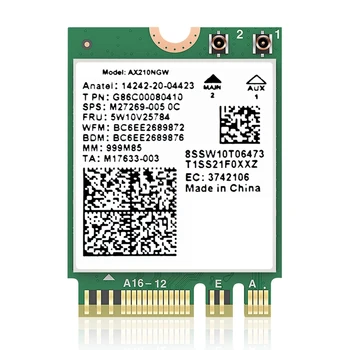 Беспроводная сетевая карта Wifi 6E AX210 M.2 WIFI Модуль 5374 Мбит/с Bluetooth 5.3 Адаптер беспроводной сетевой карты