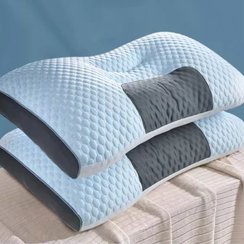 Высокоэластичная антибактериальная подушка с сердечником из ледяного Шелка, охлаждающая и здоровая подушка для ухода за шеей, чистая, без запаха, для сна, подушка с сердечником