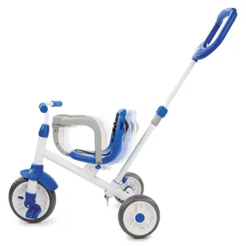 Ride 'N Learn 3-в-1 Trike синего цвета, трехколесный велосипед-трансформер для малышей с 3 стадиями роста - для мальчиков и девочек от 9 месяцев до