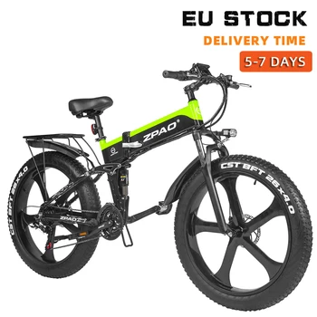 Электровелосипед Мощностью 1000 Вт 48 В ЭЛЕКТРОВЕЛОСИПЕД Горный Велосипед Снежный Велосипед 26 × 4,0 Fat Tire e bike Fold ebike Велоспорт в наличии в ЕС