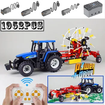 Новая масштабная модель фермы Pottinger TOP 762C Windrower, строительный блок, игрушка для дистанционной сборки, подарок мальчику на день рождения