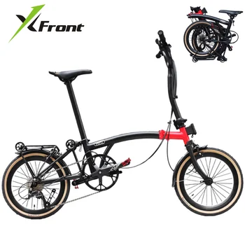 Xfront трехместный складной велосипед из хромированного молибденового сплава Litepro, ультрапортативный ретро велосипед с переменной скоростью SHIMAN0, 9 передач
