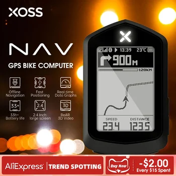 XOSS NAV GPS Велосипедный Компьютер Беспроводной Велосипедный Спидометр Карта Навигации Водонепроницаемый Bluetooth ANT + Частота вращения Велосипедный Компьютер