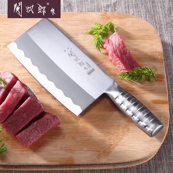 Бесплатная Доставка, Профессиональный Острый Кухонный нож шеф-повара для резки мяса, овощей, костей, нож двойного назначения, бытовой кухонный нож, тесак