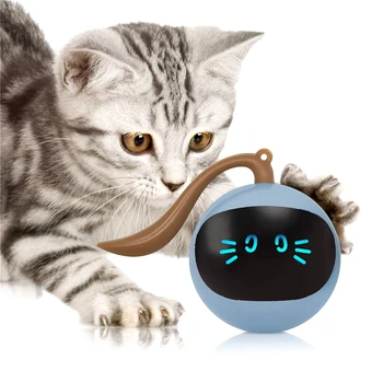 Игрушка Smart Cat Мяч Для упражнений Электронные Предметы для домашних животных Jouets Аксессуары Juguetes Para Gatos С возможностью вращения В помещении С USB зарядкой