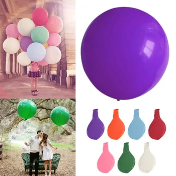 1 шт. Красочные надувные 36 Дюйм(ов) воздушные шары, надуваемые гелием, Большие латексные шары для украшения вечеринки по случаю дня рождения или свадьбы