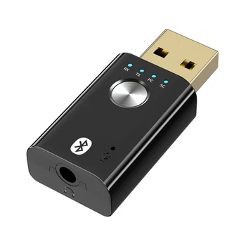 4 В 1 Беспроводной USB Bluetooth 5,0 Адаптер 3,5 мм Разъем AUX BT Аудиоприемник Передатчик Для автомобильного телевизора Динамик Адаптер Стерео