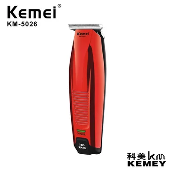 Профессиональная электрическая машинка для стрижки волос Kemei, USB Перезаряжаемая машинка для стрижки волос, Триммер для бороды, Мужской триммер, Бритва KM-5026