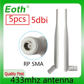 EOTH 5шт 433 МГц антенна 5dbi sma женский модуль lora antene pbx iot lorawan приемник сигнала antena с высоким коэффициентом усиления