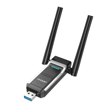 Беспроводной USB WiFi адаптер двухдиапазонный 1200 Мбит/с 2,4 ГГц 5,8 ГГц WiFi с 2 антеннами ПК Компьютерная сетевая карта приемник