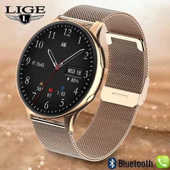 LIGE Смарт-Часы Для Мужчин И Женщин IP68 Водонепроницаемый Спортивный Фитнес-Трекер Динамический Сердечный Ритм Bluetooth Вызов Smartwatch Для Android IOS