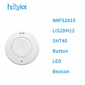 Holyiot nRF52810 Eddystone ibeacon Tag Bluetooth 5,0 Модуль с низким Энергопотреблением LIS2DH12 SHT40 Датчик BLE-маяка
