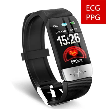 Q1S Смарт-браслет ECG + PPG Фитнес-трекер Частота сердечных сокращений Кровяное давление IP67 Водонепроницаемый Прогноз погоды Спортивные Смарт-часы-браслет