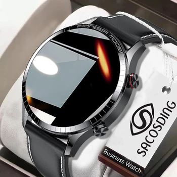 2022 Новые Умные часы Для мужчин, AMOLED Экран, всегда отображающий время вызова по Bluetooth, Мужские умные часы, водонепроницаемые для Xiaomi realme huawei