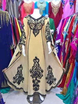 Кафтаны Платье Farasha Abaya в Дубае, Марокко, очень модное длинное платье в европейском и американском стиле