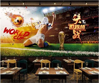 пользовательские фото 3d обои для гостиной Футбольный матч фон стены Домашнее украшение 3d настенные фрески обои для стен 3 d