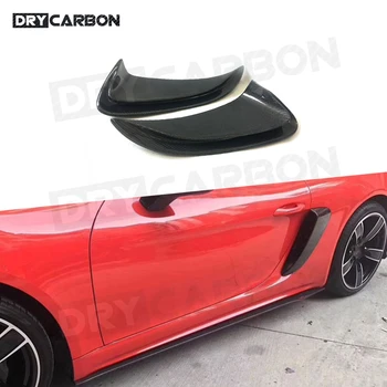 Сухое карбоновое волокно, вентиляционные отверстия на заднем боковом крыле, Накладные крышки для Porsche 718 Cayman Boxster Base S Coupe 2016 2017 2018 2019