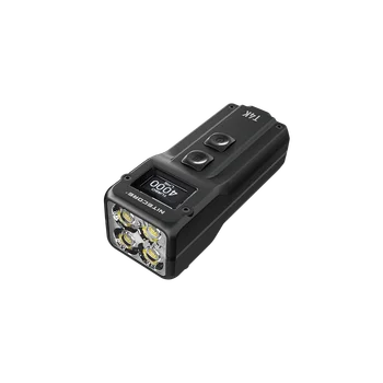 4000lm Супер яркий OLED-дисплей EDC Брелок-фонарик USB Перезаряжаемый Мини-зажим с Высоким Люменом Портативный светодиодный фонарик