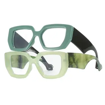 Современные очки с анти-синим светом, очки с рисунком Унисекс, Нерегулярные очки, индивидуальные очки с широкими висками, декоративные очки