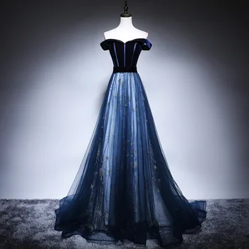 Элегантное темно-синее вечернее платье трапециевидной формы с завязками на одно плечо, длинное модное Вечернее платье для банкета и выпускного вечера, Vestidos De Noche Cheongsam