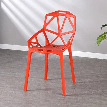Пластиковый Мобильный Обеденный Стул Nordic Ergonomic Lounge Single Stool Офисный Уличный стул Дизайнерская Мебель для дома Silla De Comedor
