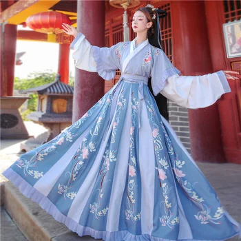 Традиционные китайские женские костюмы принцессы династии Ханьфу, Сценические наряды принцессы династии Хань, Народное платье Феи Ханьфу, Костюм Тан, Древний костюм
