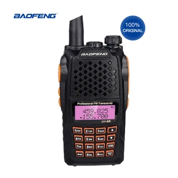 100% Оригинальный Приемопередатчик baofeng UV-6R ham radio 7W walki talki ручной 2-полосный радиоприемник с ЖК-дисплеем