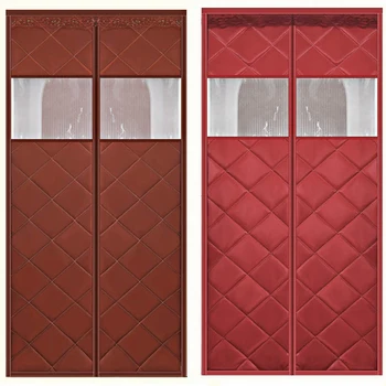 Осенне-зимняя домашняя теплая и ветрозащитная Хлопчатобумажная занавеска на дверь с окном, занавеска для холодной перегородки