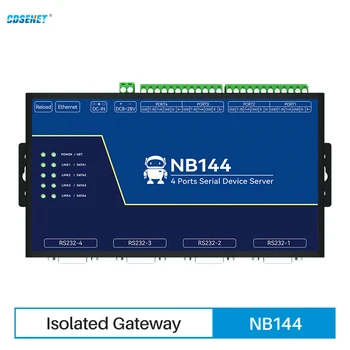 RS485 RS232 RS422 к Ethernet Изолированный 4-канальный последовательный сервис CDSENET NB144 TCP UDP MQTT HTTP Modbus Шлюз хранения Сторожевой таймер