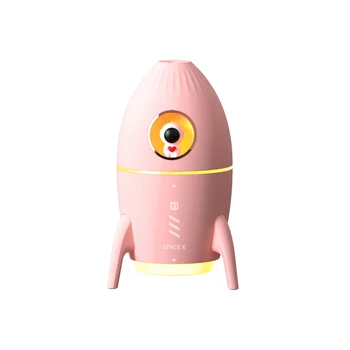 350 Мл Мини-Увлажнитель Для Очистки воздуха Astronaut, Подключенный Для Использования, Увлажнитель воздуха С Атмосферной Подсветкой Для Дома, Розовый