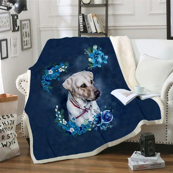 Plstar Cosmos, собака, цветок, щенок, одеяло с забавным персонажем, 3D принт, Шерп, Одеяло на кровать, домашний текстиль, Сказочный стиль-2