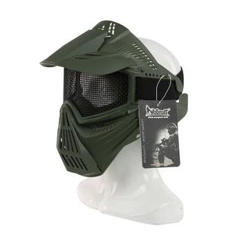 Тактическая маска на все лицо Для Пейнтбола Металлическая Маска Из стальной сетки Дышащая Защитная маска Для Стрельбы в Страйкбол Wargame Военная Охота