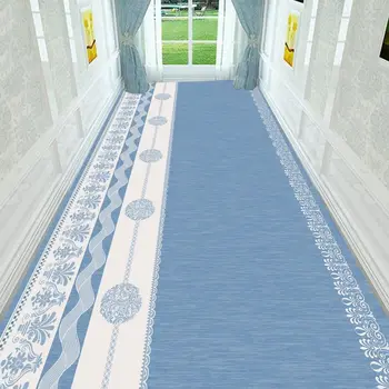 Современный длинный коридорный ковер для прихожей, украшения гостиной, бытовой противоскользящий коврик для лестницы, ковер в вестибюле отеля, настраиваемый