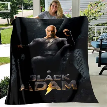 Черный Плед Adam, одеяло из фильма Дуэйна Джонсона, Одеяло для кровати, Спальня для взрослых и Детей, Украшение гостиной, Диван, Теплый