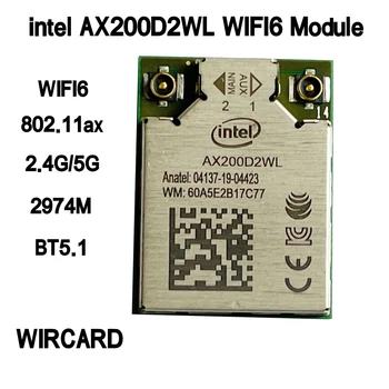 WIRCARD для Intel AX200D2WL AX200 WIFI6 Двухдиапазонный 2,4 G/5G BT5.1 WIFI модуль M.2 1216 для ноутбука