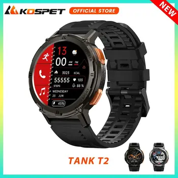 KOSPET TANK T2 Военные Ультра умные часы, Мужские Женские смарт-часы, цифровые спортивные часы для фитнеса, AMOLED, AI Voice IP69K, водонепроницаемые