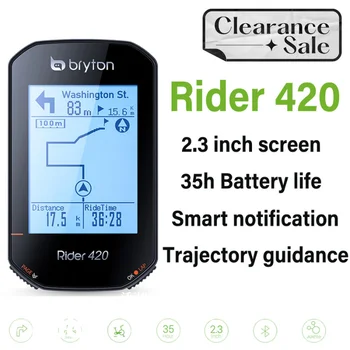 Велосипедный компьютер Bryton Rider420 с GPS, беспроводной спидометр, велосипедный цифровой Ant + секундомер для навигации по маршруту, велосипедный одометр