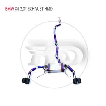 HMD Titanium Выхлопная система Performance Catback Для BMW X3 X4 G08 G02 2.0T 2018-2022 Глушитель Для автомобилей с Регулируемым Клапаном