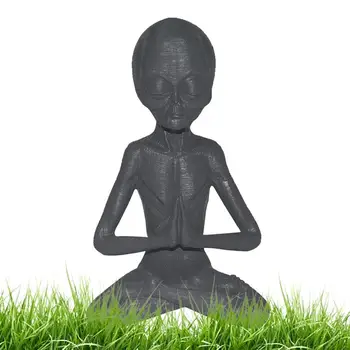 Износостойкая статуэтка инопланетянина для медитации, без запаха, с защитой от выцветания, скульптура инопланетянина, поделка из смолы, декор для игровых комнат дома