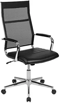 Офисное кресло с высокой спинкой из белой мягкой кожи, Современная панель, Вращающееся Офисное кресло для руководителей